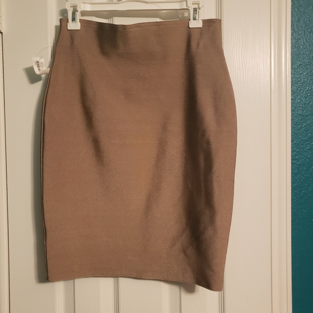 Gold bodycon skirt